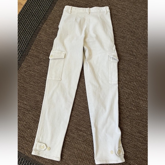 ARITZIA WILFRED FREE Cream MODERN CARGO High Rise Utility Slim Leg Pants 00 - Picture 7 of 8